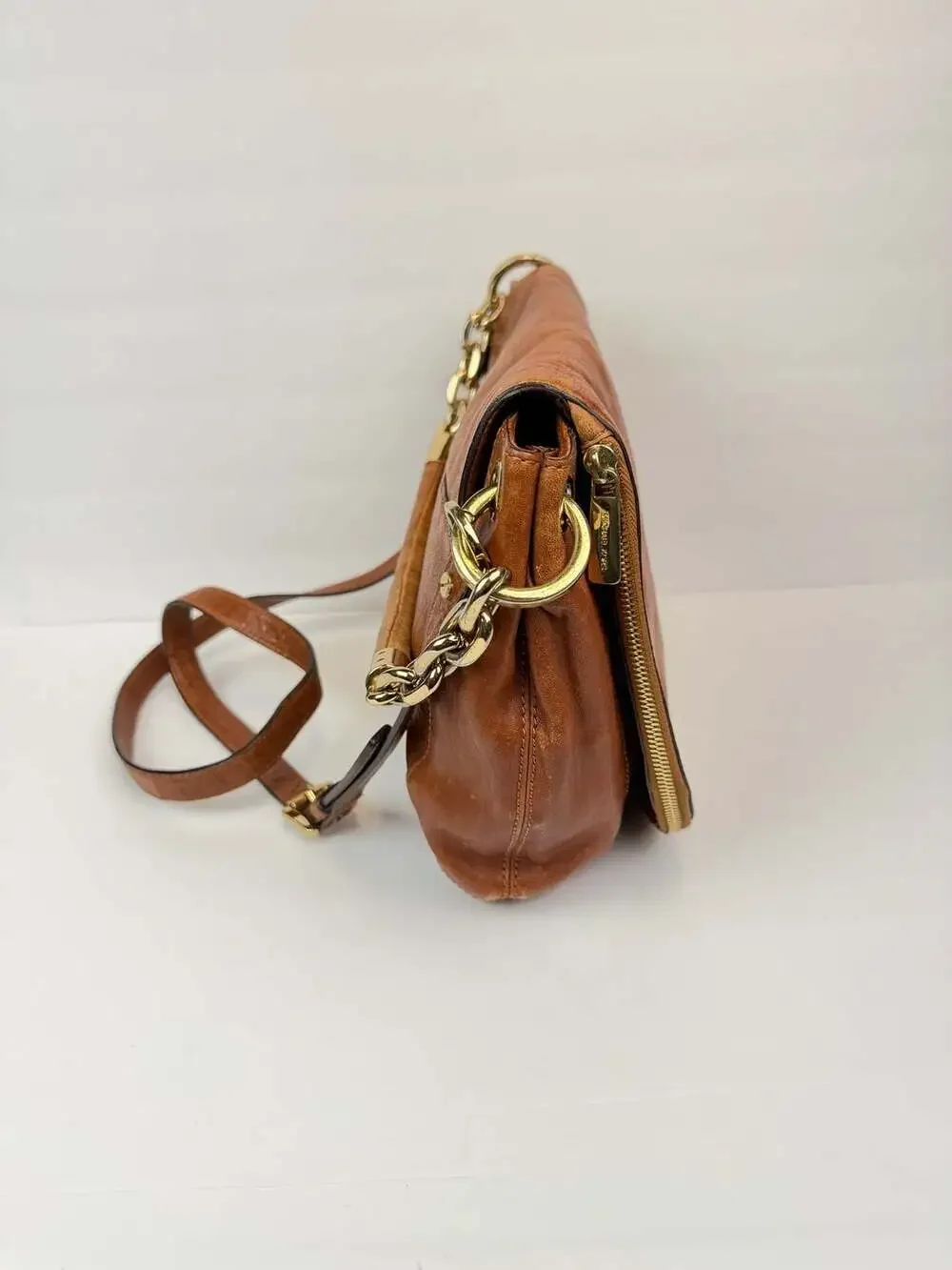 Michael Kors Stanthorpe Convertible Brown Leather Shoulder/Crossbody Bag